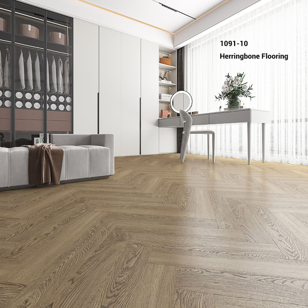 decoration of wood grain waterproof laminate floor
