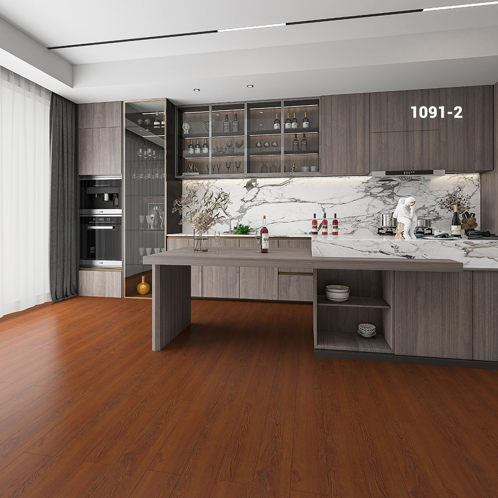decoration of wood grain waterproof laminate floor